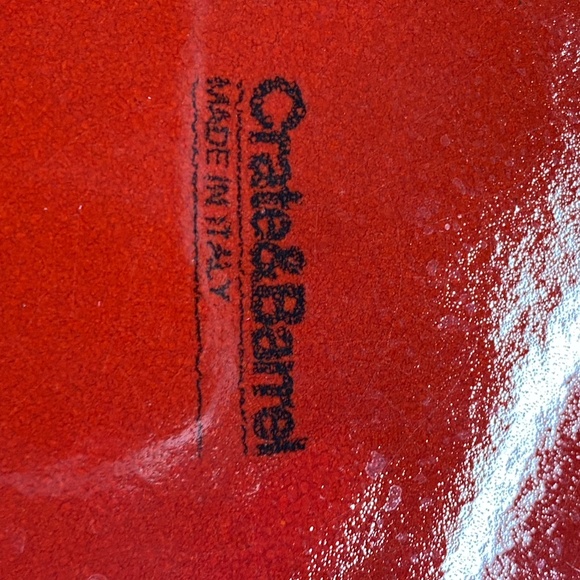 Crate&Barrel Large Red Platter and Bowl - Picture 4 of 5